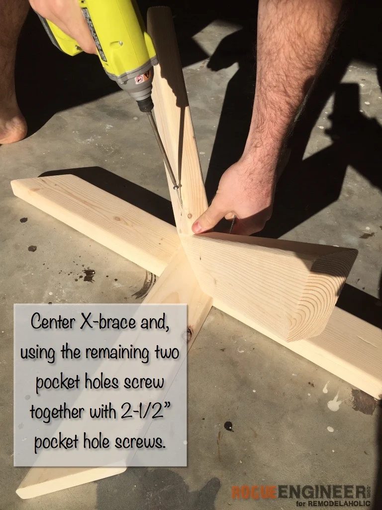 Handmade X-Brace Concrete Side Table Plans | Step 7