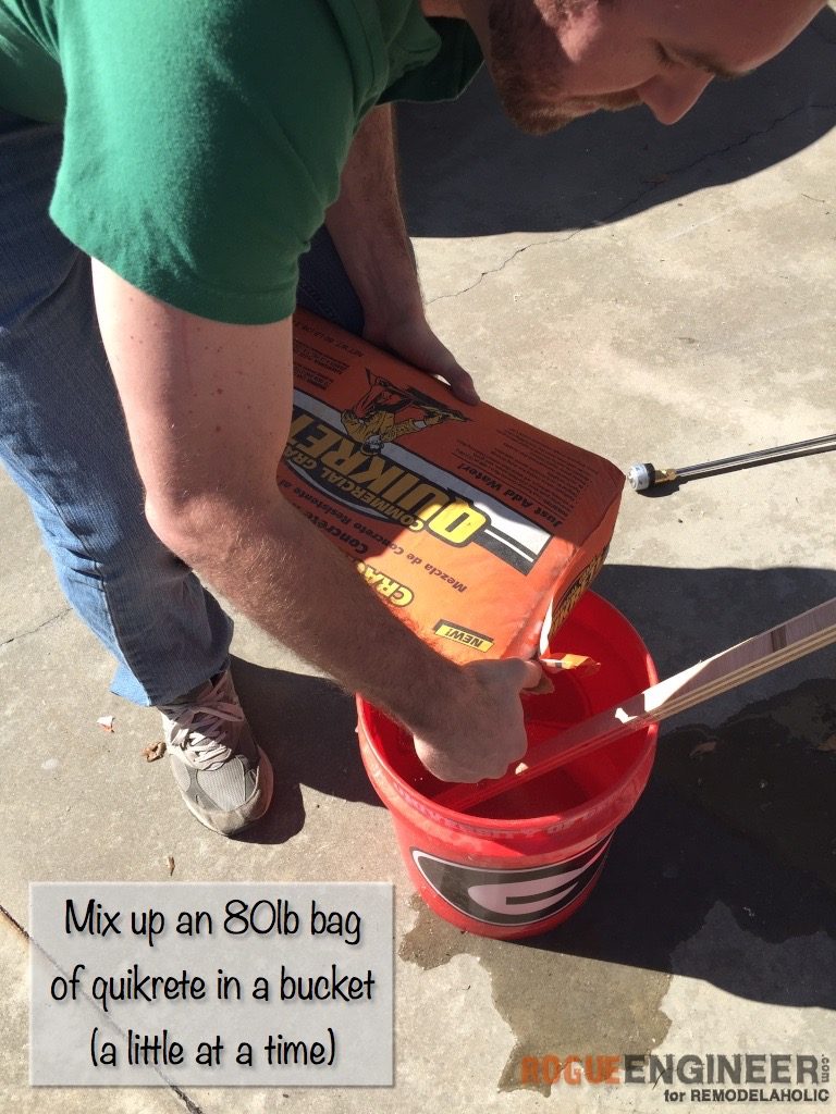 Handmade X-Brace Concrete Topped Side Table Plans | Step 15