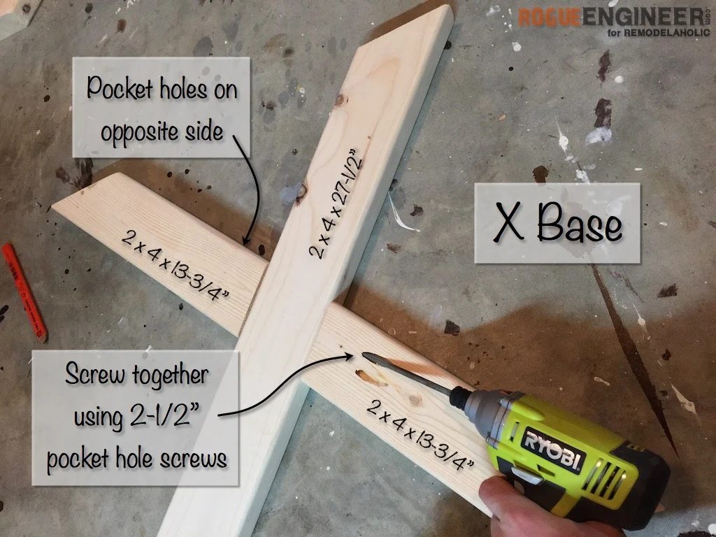 Handmade X-Brace Concrete Side Table Plans | Step 3