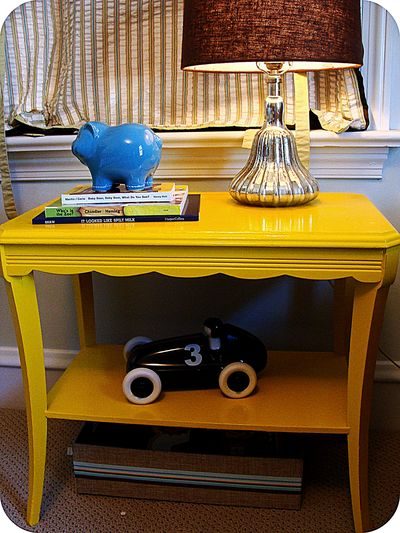 Yellow Side Table Before And After