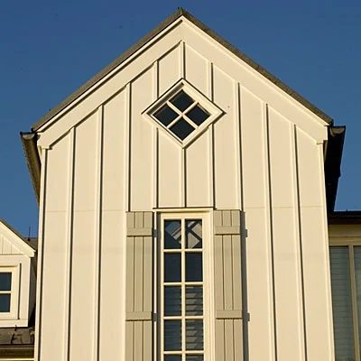 Board and batten exterior wall
