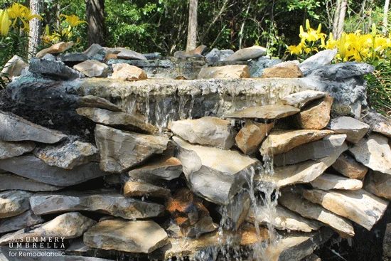 how to build your own backyard Handmade waterfall