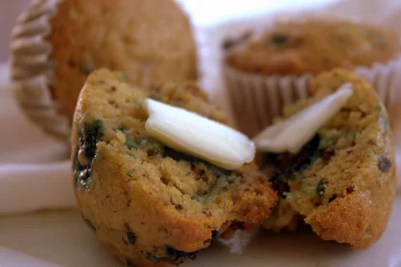 Zucchini Blueberry Whole Wheat Muffins & Recipe Link Party