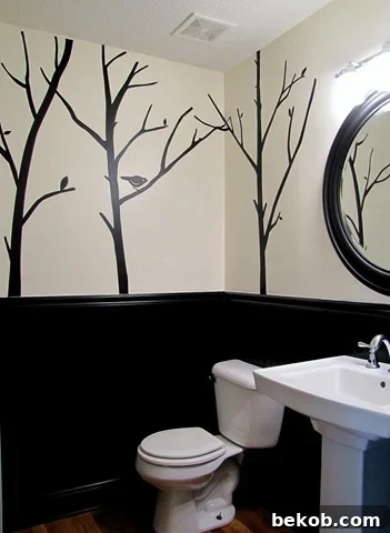 Contemporary Powder Room Transformation - Bekob