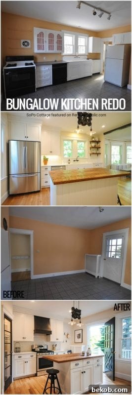 Bungalow Kitchen Renovation Before and After