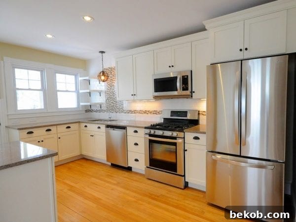 Updated Traditional Contemporary Kitchen in Duplex