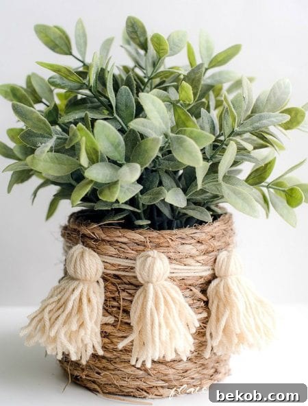 DIY Rope Basket from Place Of My Taste, a versatile and sturdy storage option.
