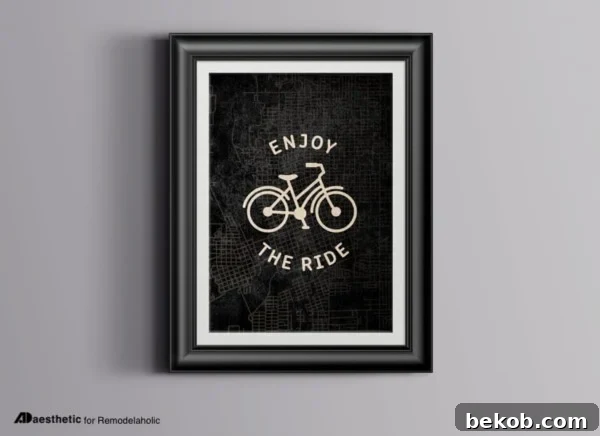 Enjoy The Ride Printable Bicycle Graphic Wall Art