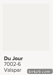 Valspar Du Jour paint color swatch for modern home exterior