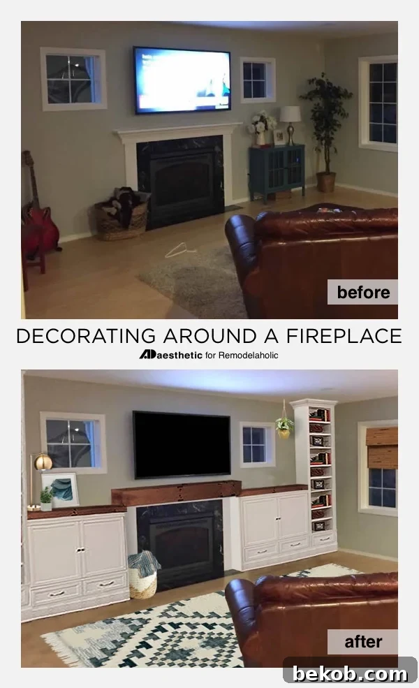 Elevate Your Fireplace with Stunning Built-In Shelving