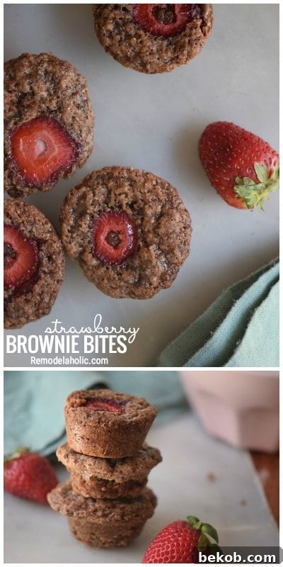 Try A Twist On Regular Brownies With This Yummy Recipe For Strawberry Brownie Bites With The Recipe By Remodelaholic.com