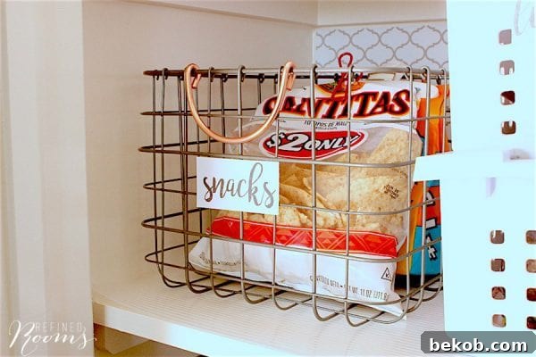 Organizing Your Pantry with Wire Milk Crate Baskets for Snacks