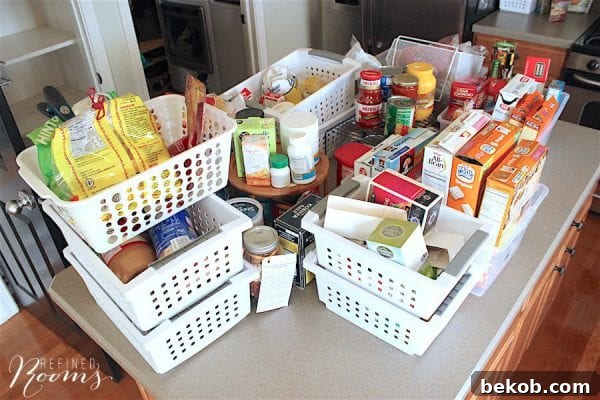 Pantry Makeover Process: Emptying and Purging by Refined Rooms