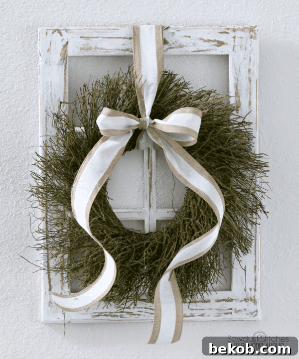 Window Frame with Wreath