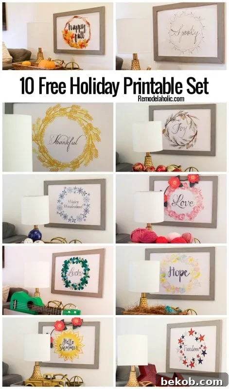 Free Holiday Printables Set