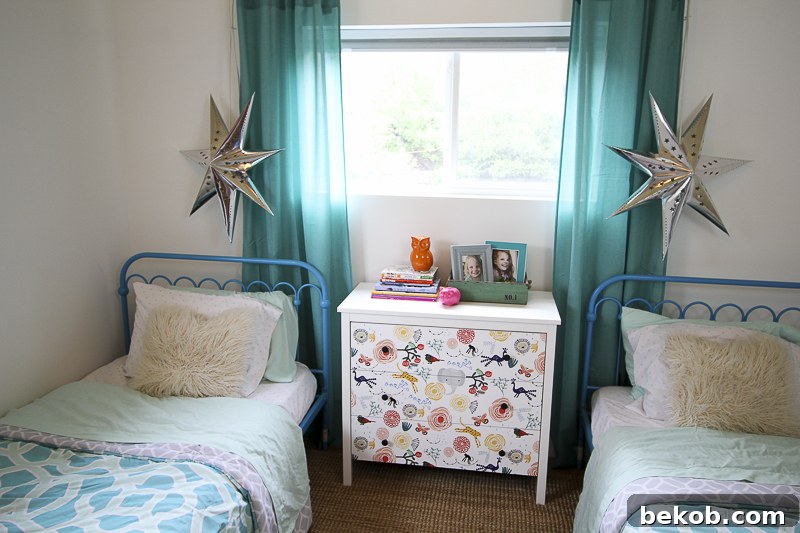 DIY Ikea Dresser Hack Updating With Wallpaper Detail Shot