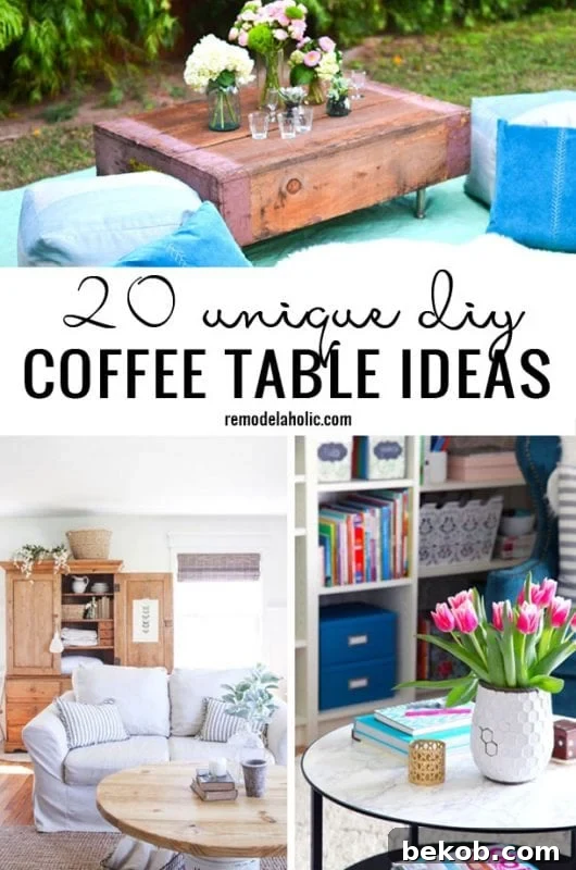20 Unique DIY Coffee Table Ideas Remodelaholic