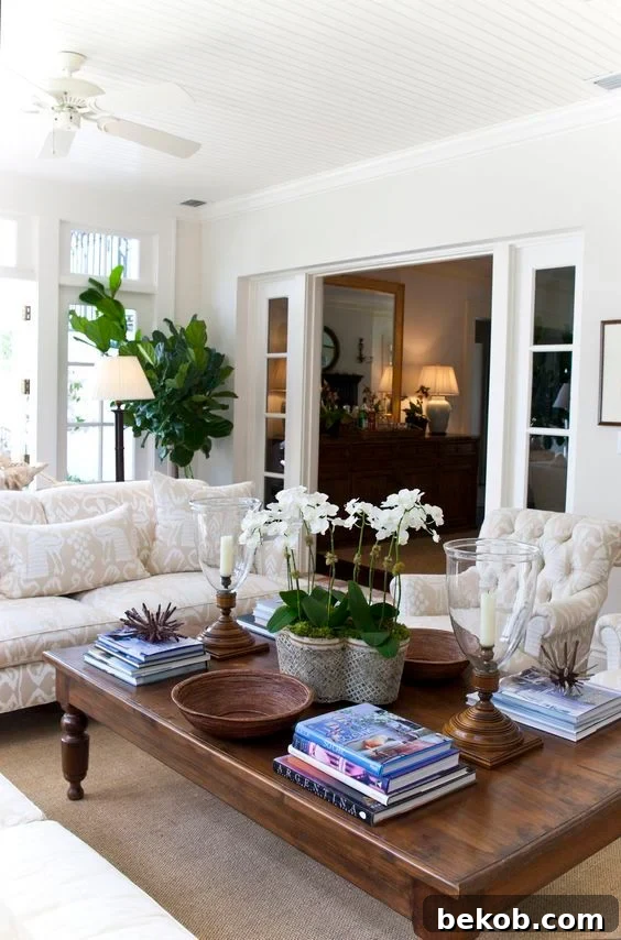 Adding something whimsical to personalize your coffee table.