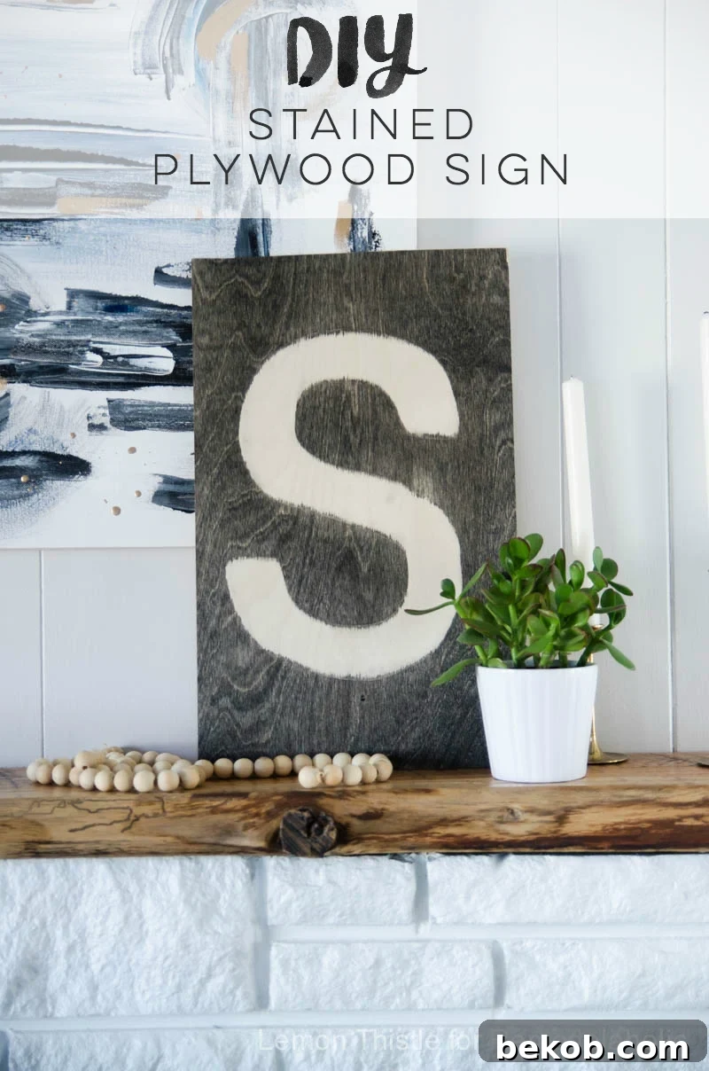 Rustic Stained DIY Plywood Monogram
Timeless Timber: A Personalized Plywood Monogram Project 2 DIY Plywood Monogram Sign - Simple and striking stained effect