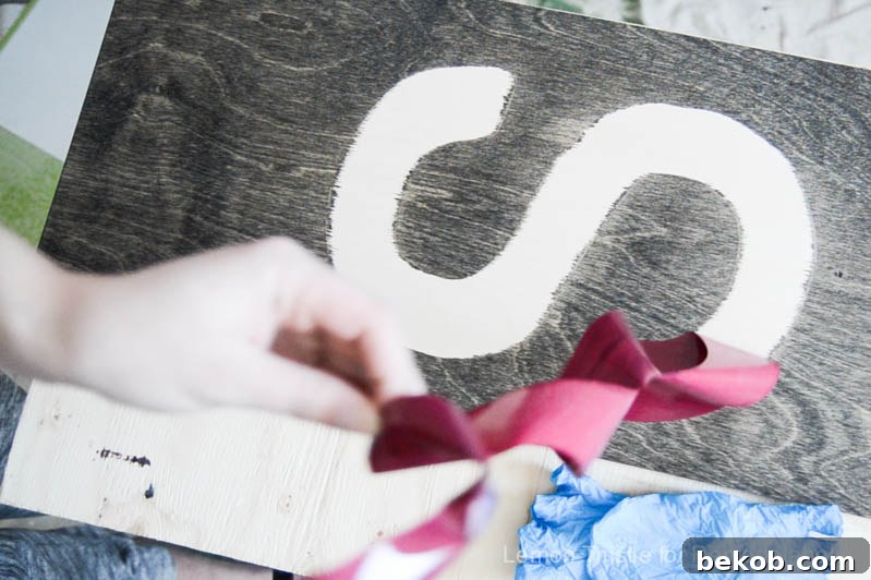 Rustic Stained DIY Plywood Monogram
Timeless Timber: A Personalized Plywood Monogram Project 8 Wiping away excess stain