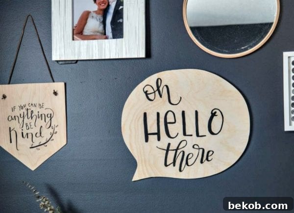 Clever Plywood Scrap Builds 3 Design a playful speech bubble sign from plywood, perfect for adding a quirky and customizable message board to your home decor.