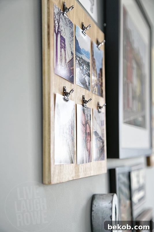 Clever Plywood Scrap Builds 4 Build a rustic Instagram photo display from plywood, perfect for showcasing your favorite memories in a modern gallery style.
