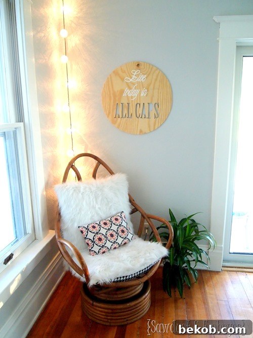 Clever Plywood Scrap Builds 6 Design impressive plywood wall art featuring custom quotes or abstract designs, transforming scraps into a striking focal point.