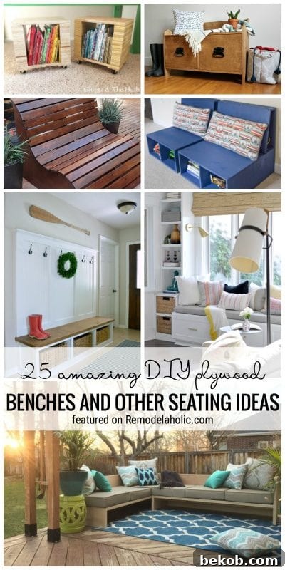 Transform Your Home with 25 DIY Plywood Benches and Creative Seating Ideas