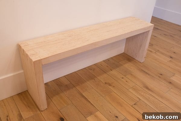 DIY Modern Plywood Bench Tutorial with Half Lap Construction