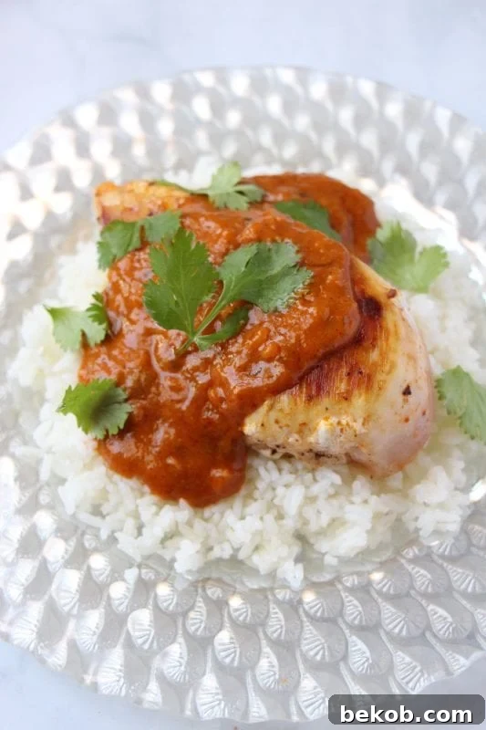 A simple and quick dinner recipe for 10 minute butter chicken via Remodelaholic.com