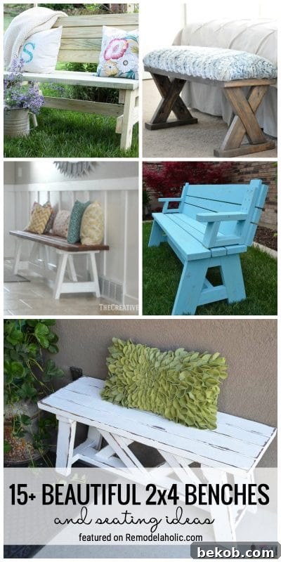 Discover over 15 beautiful 2x4 bench and seating ideas for your home. Learn to build functional and stylish furniture pieces with simple lumber.