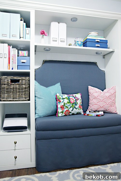 DIY built-in 2x4 bench, perfect for maximizing space and creating integrated seating in any room.