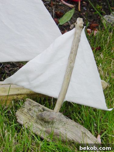 Handcrafted Driftwood Sailboat for Coastal Decor