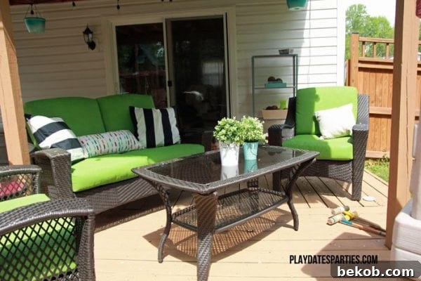 Spray Painted Patio Cushions for a Budget-Friendly Outdoor Refresh