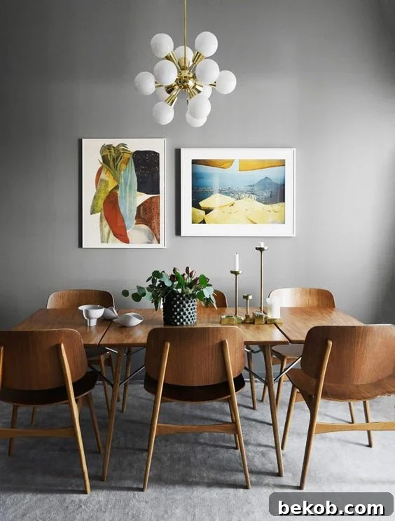 Modern and Minimalist Mid-Century Dining Room