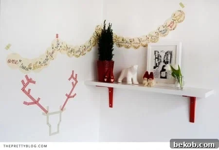 Elegant folk-inspired printable Advent Calendar that doubles as beautiful Christmas decor.