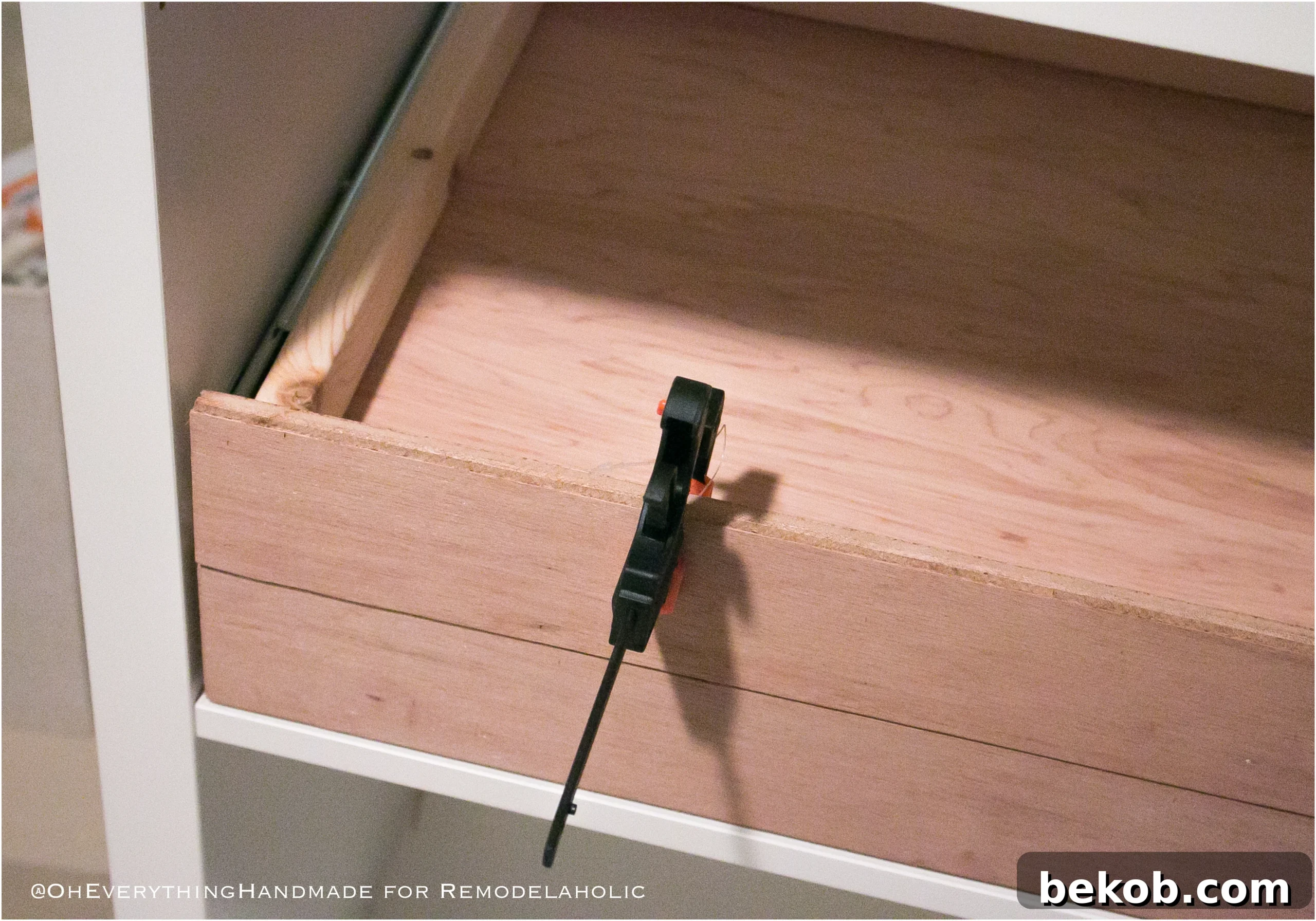 Kallax Flat File Cabinet Makeover Applying The Second Drawer with Spacer