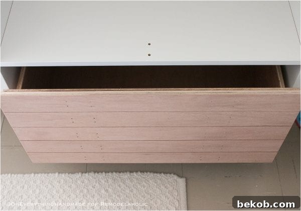 Kallax Flat File Cabinet Makeover All Drawers - Detail