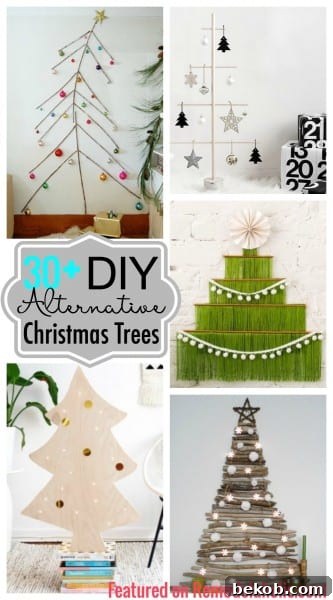 Inspiring DIY Alternative Christmas Tree Designs 2 Explore over 30 fun and funky DIY Alternative Christmas Trees for a fresh holiday look this year. Perfect for unique, space-saving, or non-traditional festive decor, featured on Remodelaholic.com.