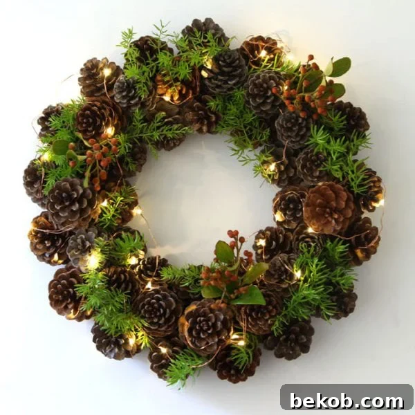 Instant Holiday Cheer: 3 Free Printable Gift Tags 7 DIY Pinecone Wreath