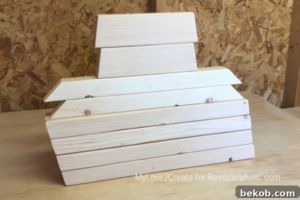 DIY Bench Leg Pieces for Angled Leg Farmhouse Wood Bench Assembly, highlighting the simplicity of construction