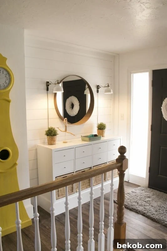 Ikea Entryway storage from Remodelaholic