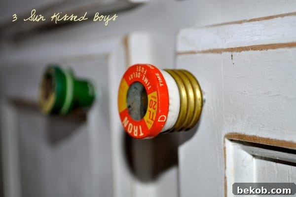 Colorful rustic kitchen update using fuses, DIY tutorial and budget ideas by 3 Sunkissed Boys