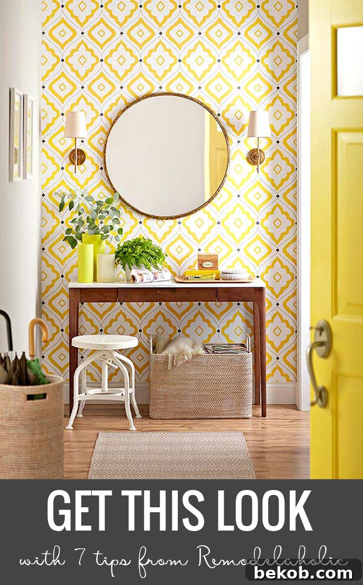 Remodelaholic Get This Look Yellow Contemporary Entryway