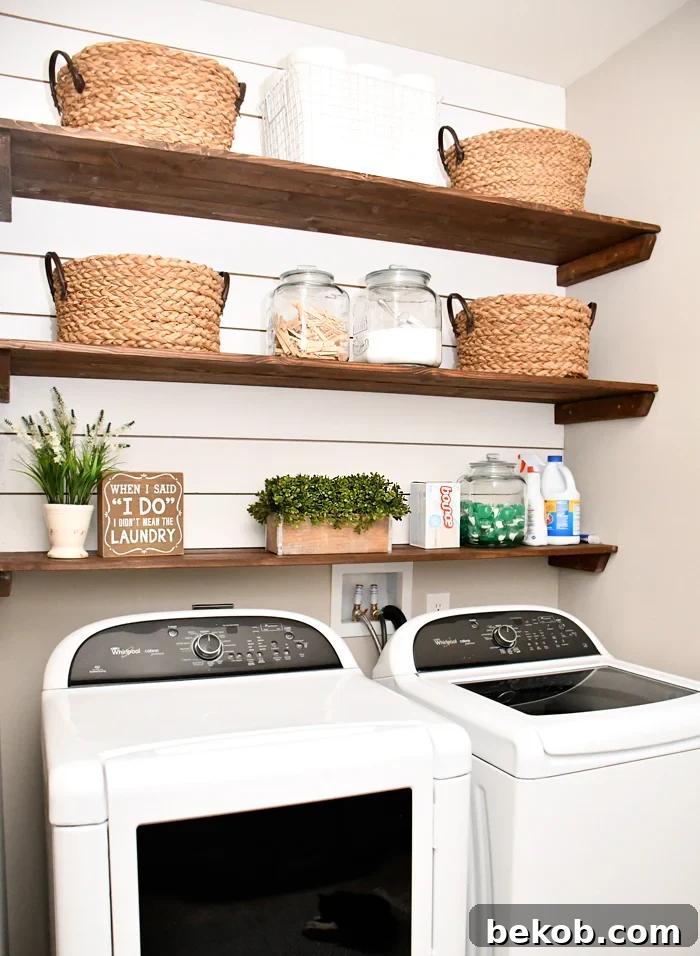 Diy Laundry Room Shelves