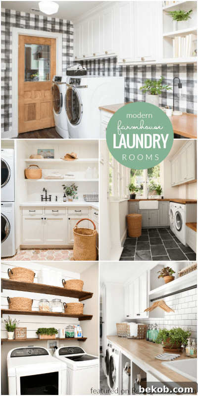 Modern Farmhouse Laundry Room Decorating Ideas And Inspiration #remodelaholic