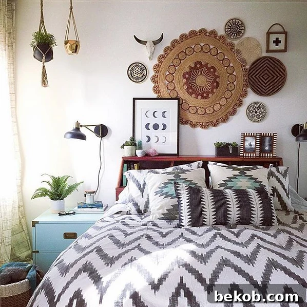Blue Bedroom Decorating Ideas and Inspiration + Tips for Decorating Above a Bed Headboard