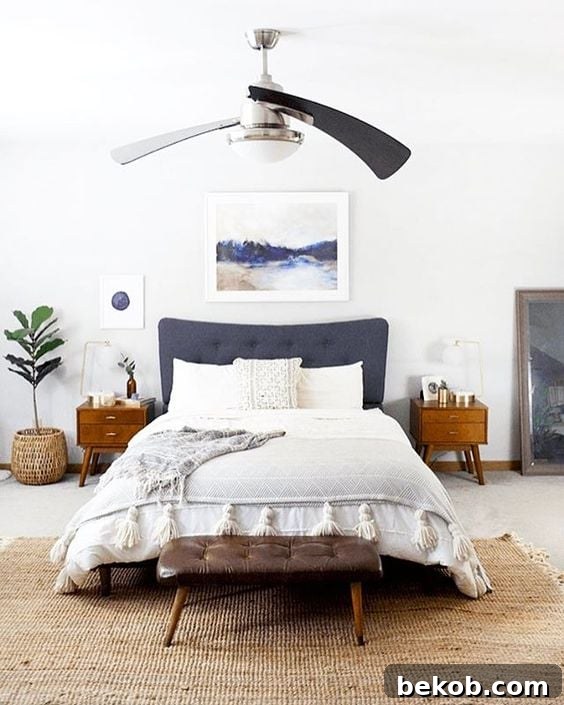 Blue Bedroom Decorating Ideas and Inspiration + Tips for Decorating Above a Bed Headboard