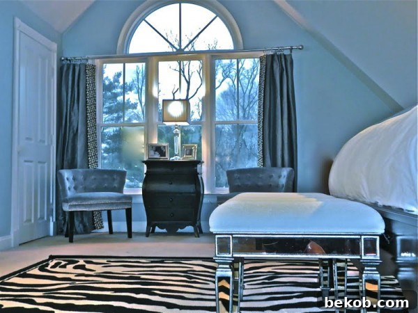 Another angle of the redecorated master bedroom