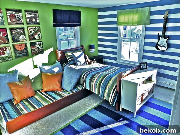 Son's updated bedroom, a more mature and age-appropriate design